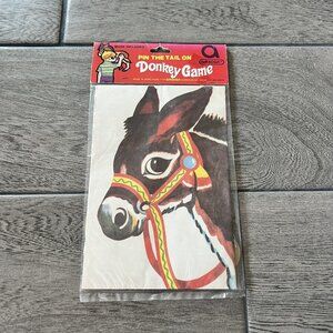 Vtg Sealed Pin the Tail on the Donkey Party Game Amscan made in Hong Kong